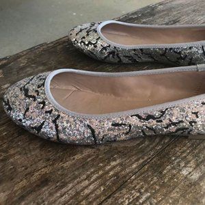 Women’s silver flats